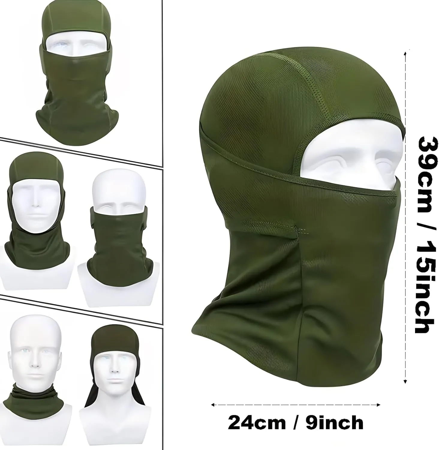 6 Packs Ski Mask Sun UV Protection Hood Breathable, Balaclava Face Mask for Men Women - Motorcycle Fish