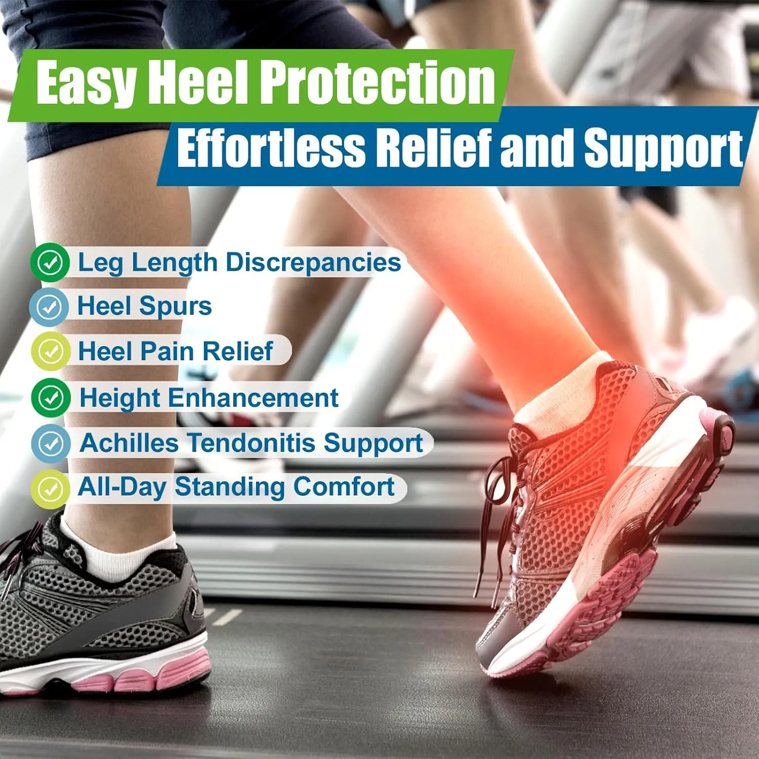 Adjustable Heel Lifts Heel Pads and Inserts for Women Shoe Lifts Height Increase Insoles Pack of 2