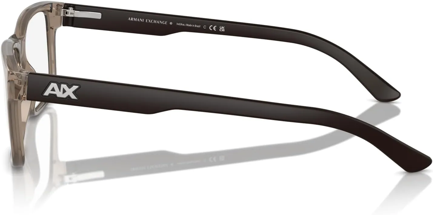Armani Exchange Men's Ax3016 Square Prescription Eyewear Frames