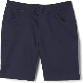 French Toast Girls' Big Pull-On Cotton Twill Shorts with Pockets