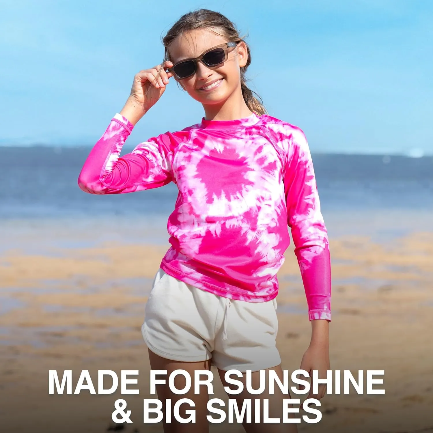 Kanu Surf Keri Rash Guard for Girls' UPF 50  Sun Protection Long Sleeve Girls' Swim Shirt