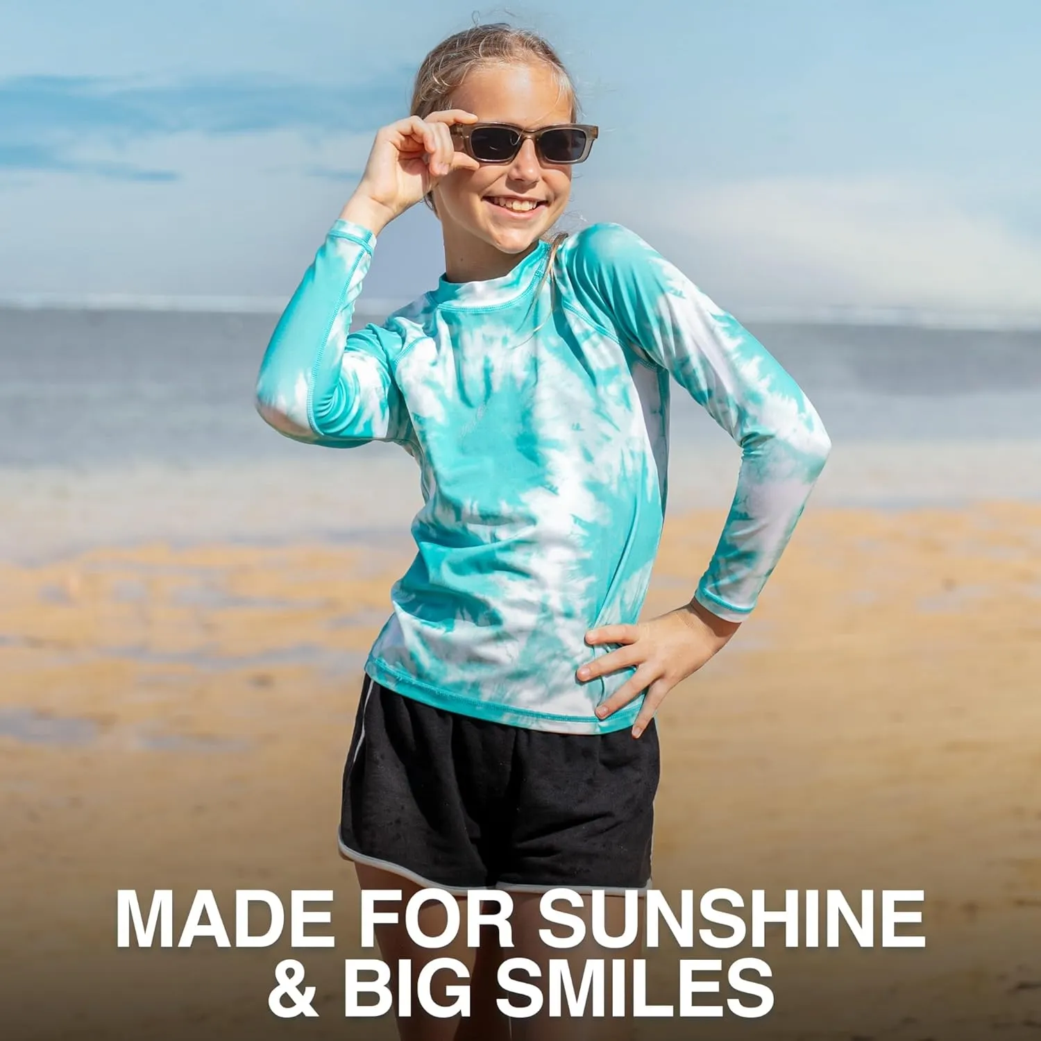 Kanu Surf Keri Rash Guard for Girls' UPF 50  Sun Protection Long Sleeve Girls' Swim Shirt