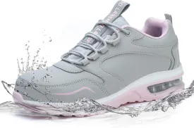 Waterproof Steel Toe Shoes for Women Non Slip Puncture Proof Safety Work Sneakers Comfortable Lightweight Fashion Footwear for Industrial Construction and Food Service