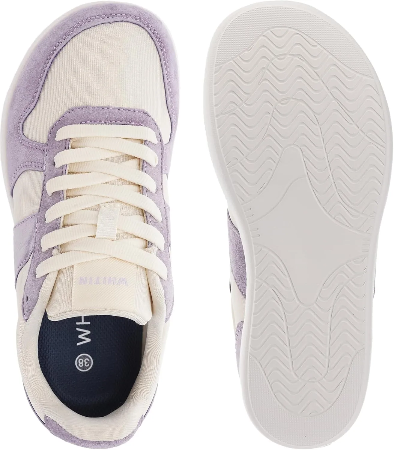 WHITIN Women's Wide Causal Shoes | Ultralight Fashion Sneakers | Zero Drop